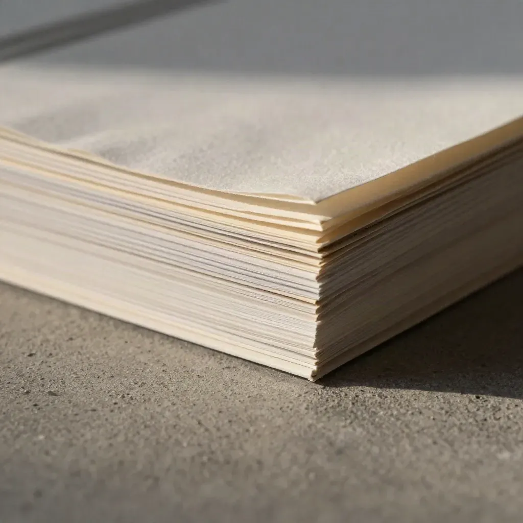 Macro of a pale finance bundle sliding into a concrete groove with dust and grit.